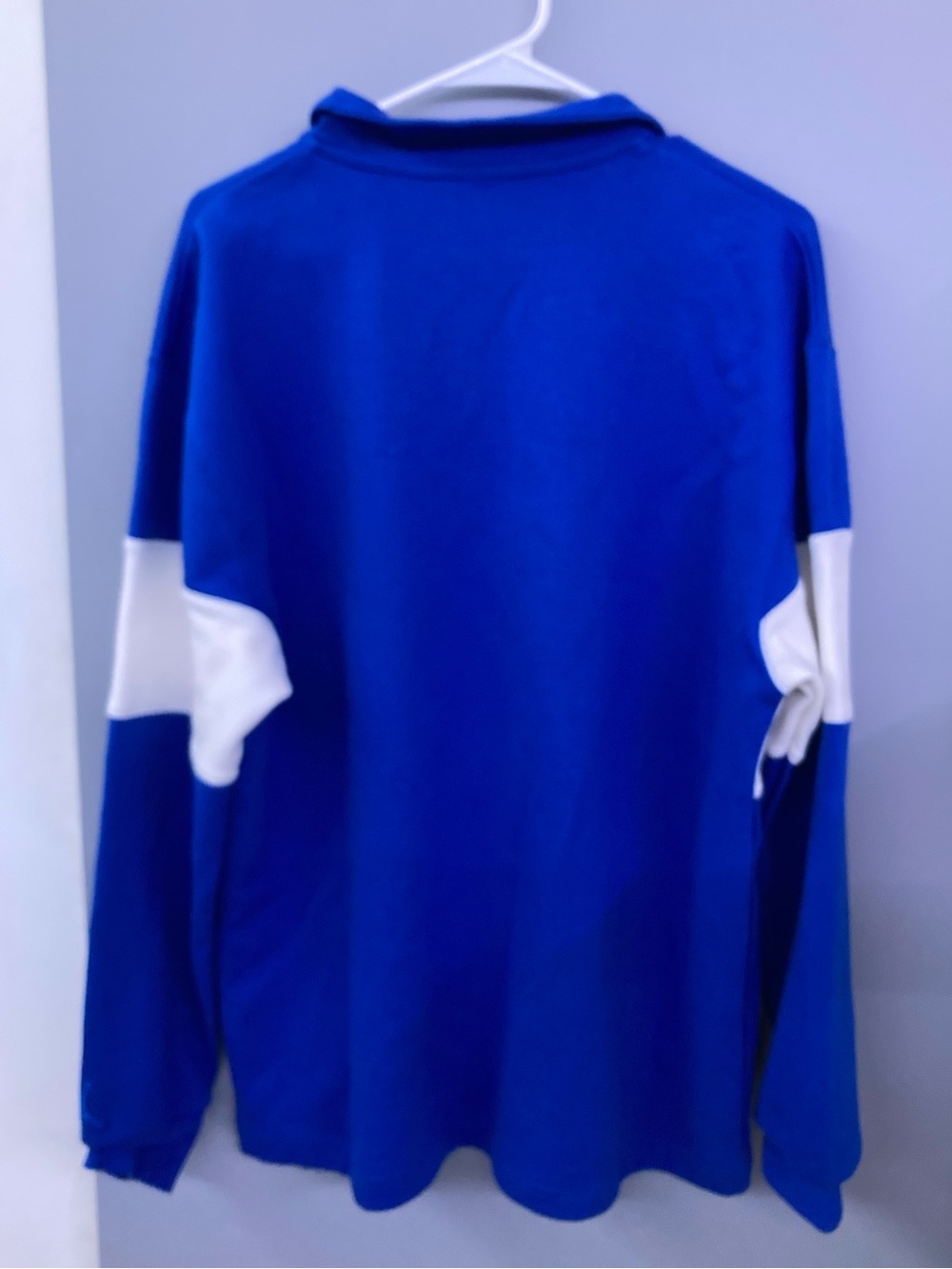 Nike Dri-fit Jordan Blue & White Zip-Front Sweatshirt - Picture 5 of 10